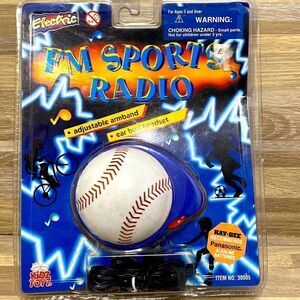 Walkman Radio Baseball 90s vintage battery operated music sports man cave sports